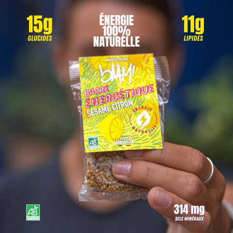 barre energetique bAAM! bio citron apports