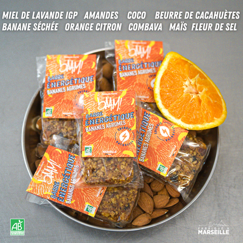 barre energetique bio bAAM! Agrumes ingredients